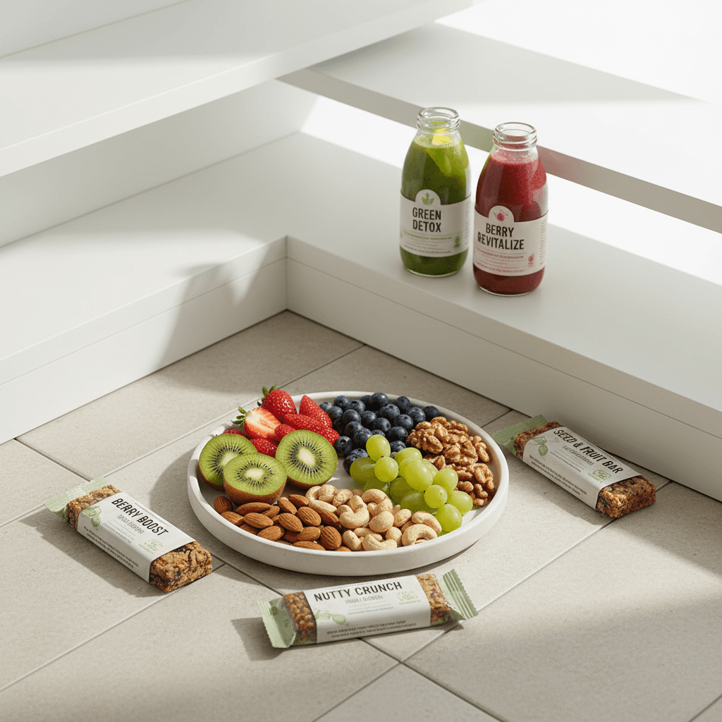 Selection of healthy and nutritious snacking options
